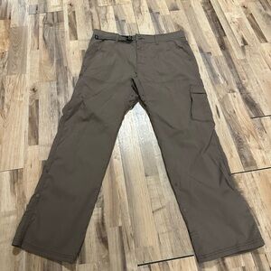 prAna Men’s Relaxed Fit Cargo Pants Brown 34x30 Outdoor Hiking
